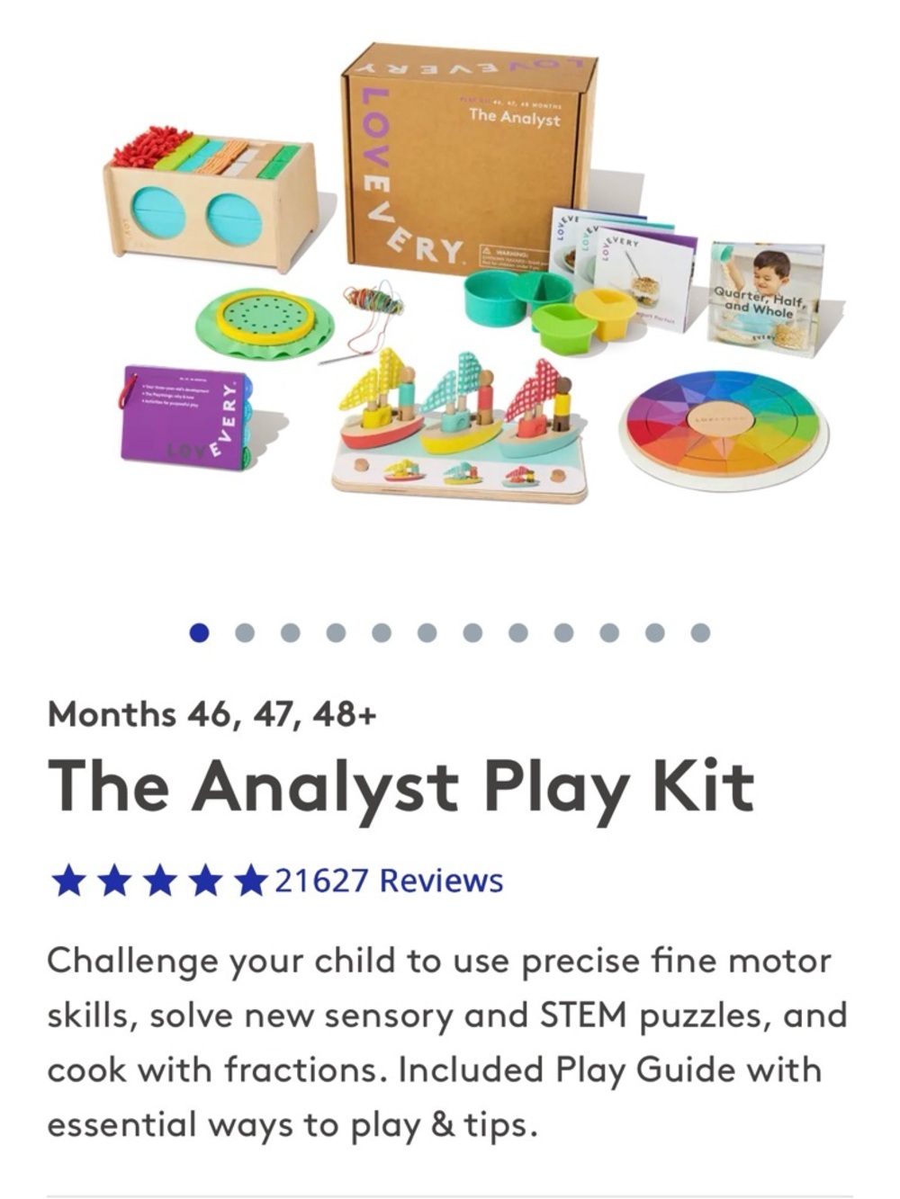 Lovevery The Analyst Play Kit — Multicolor Educational Toy Set for Kids